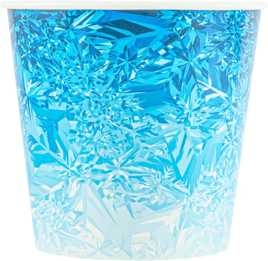 Restaurantware Paper Ice Buckets 100 Count 10 lb Leak-Resistant Disposable Ice Holders for Hotels Insulated Wide Mouth Round Containers for Events and Catering Blue