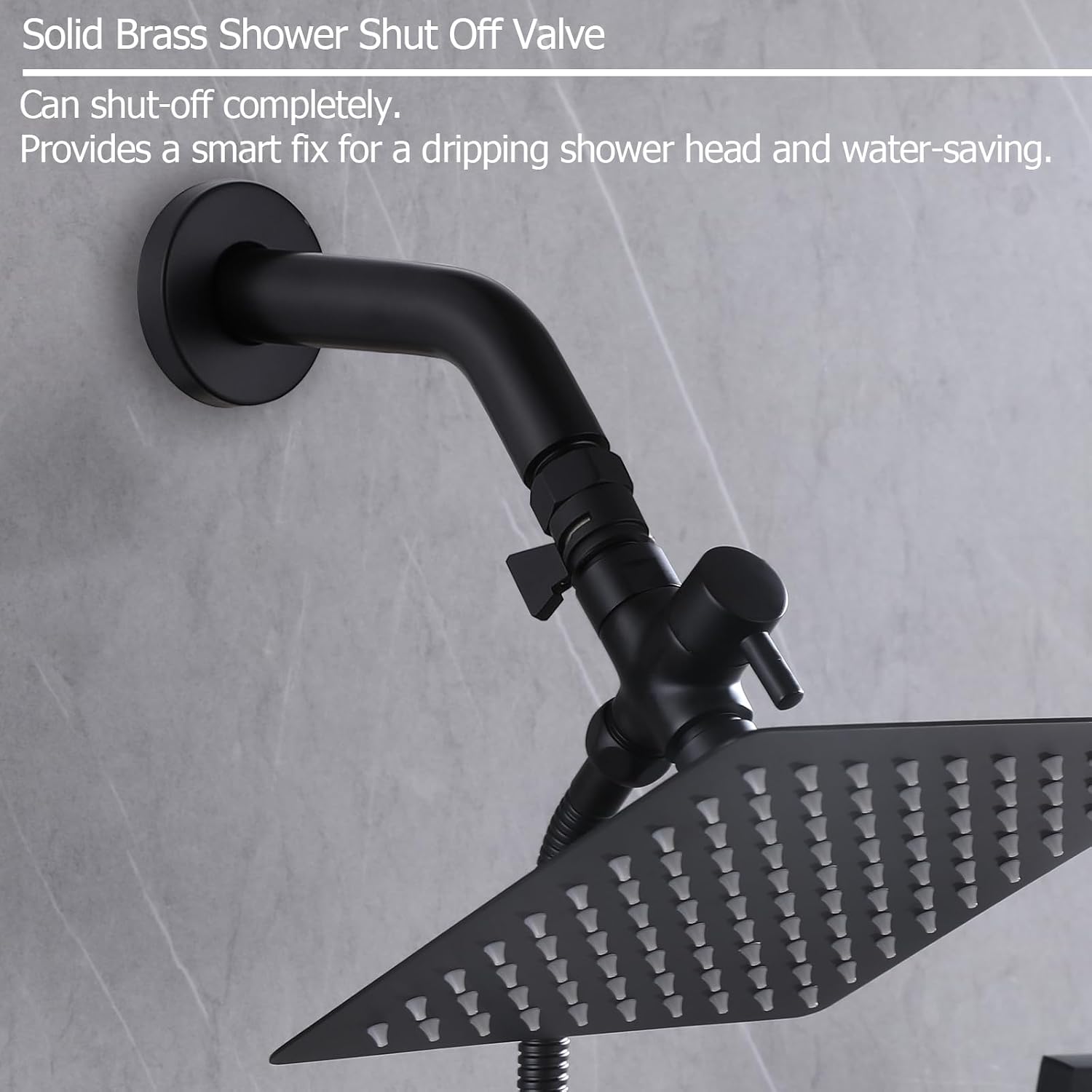 2 Handles Shower Faucet Set with Tub Spout Bathtub Shower Faucet Combo Set Shower System Complete Tub and Shower Trim Kit Matte Black