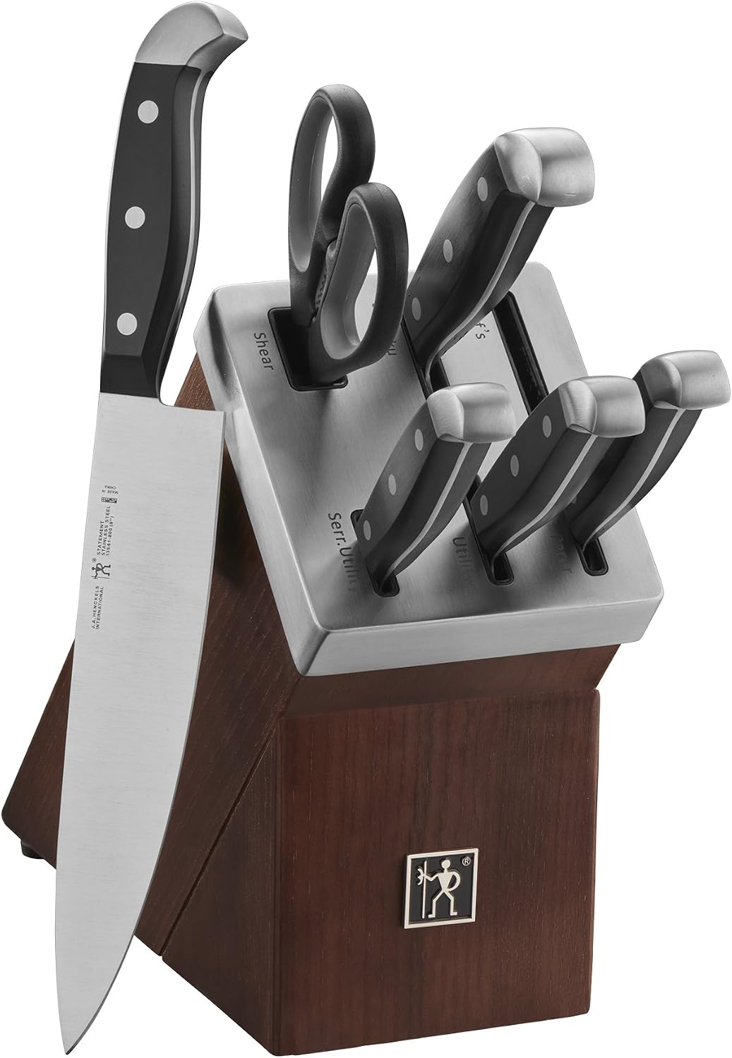 HENCKELS Statement 7-Pc Self-Sharpening Knife Block Set - German Stainless Steel, Built-in Sharpener, Lightweight Handles