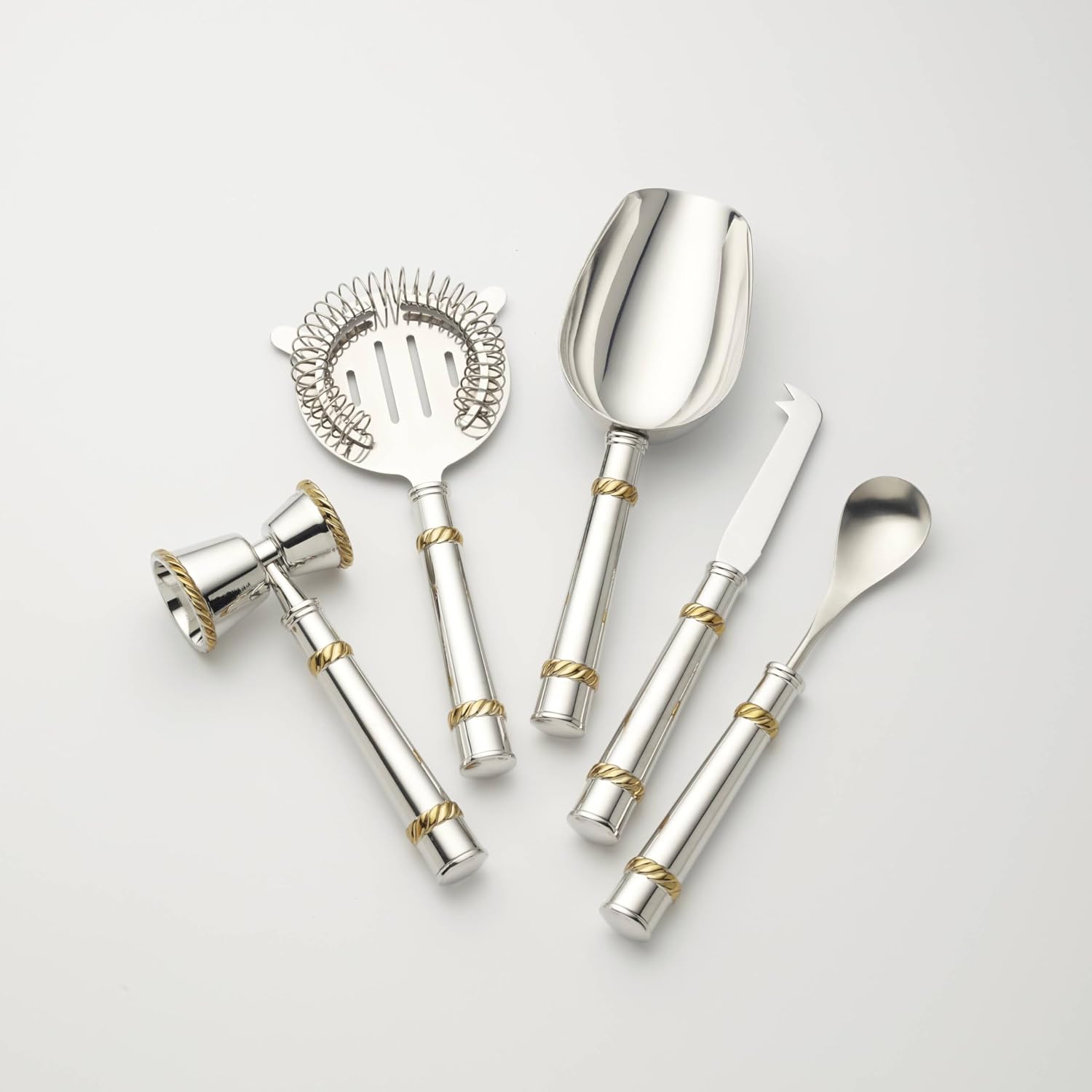Reed and Barton 896529 Roseland 5-Piece Bar Tool Set