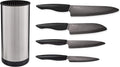Kyocera 5 piece Ceramic Knife Block Set, Black Patented Blade Sizes: 7', 5.5', 5', 4.5', Stainless