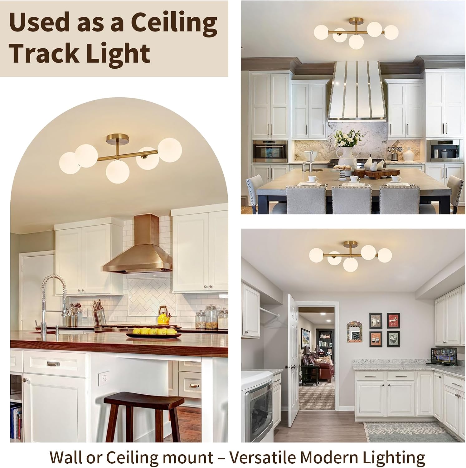 Bathroom Light Fixtures, Brushed Gold Bathroom Vanity Light Over Mirror with Milk White Glass Shades, Dimmable LED Wall Sconces for Hallway, Entryway, Living Room, Bedside, Staircase
