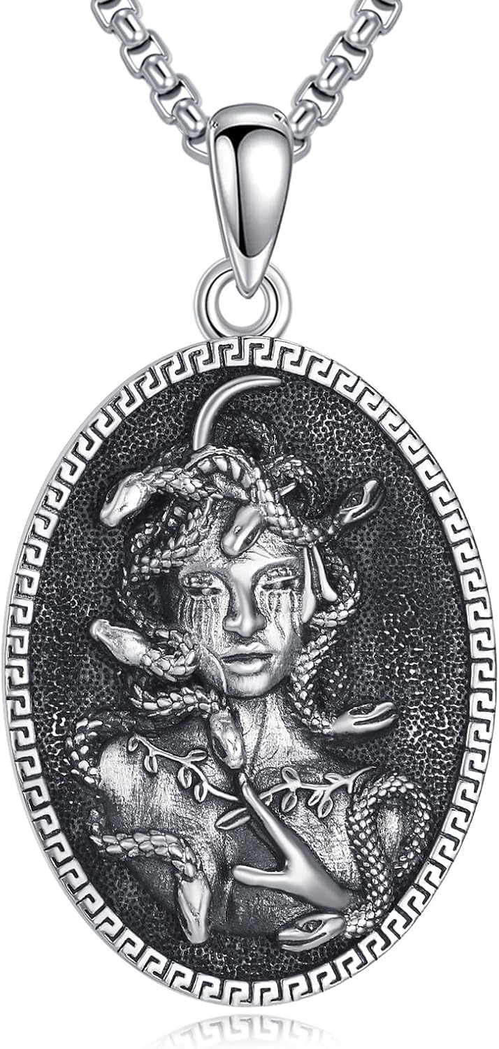 Sterling Silver St Michael/St Christopher/St Barbara/St Jude/St Dymphna/Virgin Mary Necklace Patron Saint Pendant Amulet Medal Religion Jewelry Gifts for Men Women