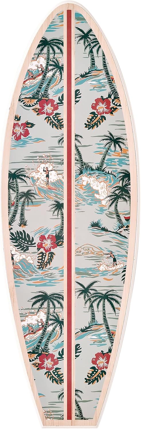American Art Decor Kona Coast by Reyn Spooner 50th State Island Paradise Surfboard Plaque - 8' x 24'