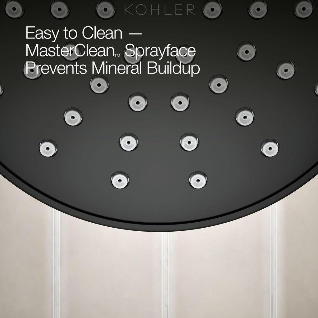 KOHLER TS35321-4G-BL, Elate Rite-Temp Shower Trim with Single Function 1.75 GPM Showerhead, Matte Black, Modern Shower Fixture, Water-Saving Design