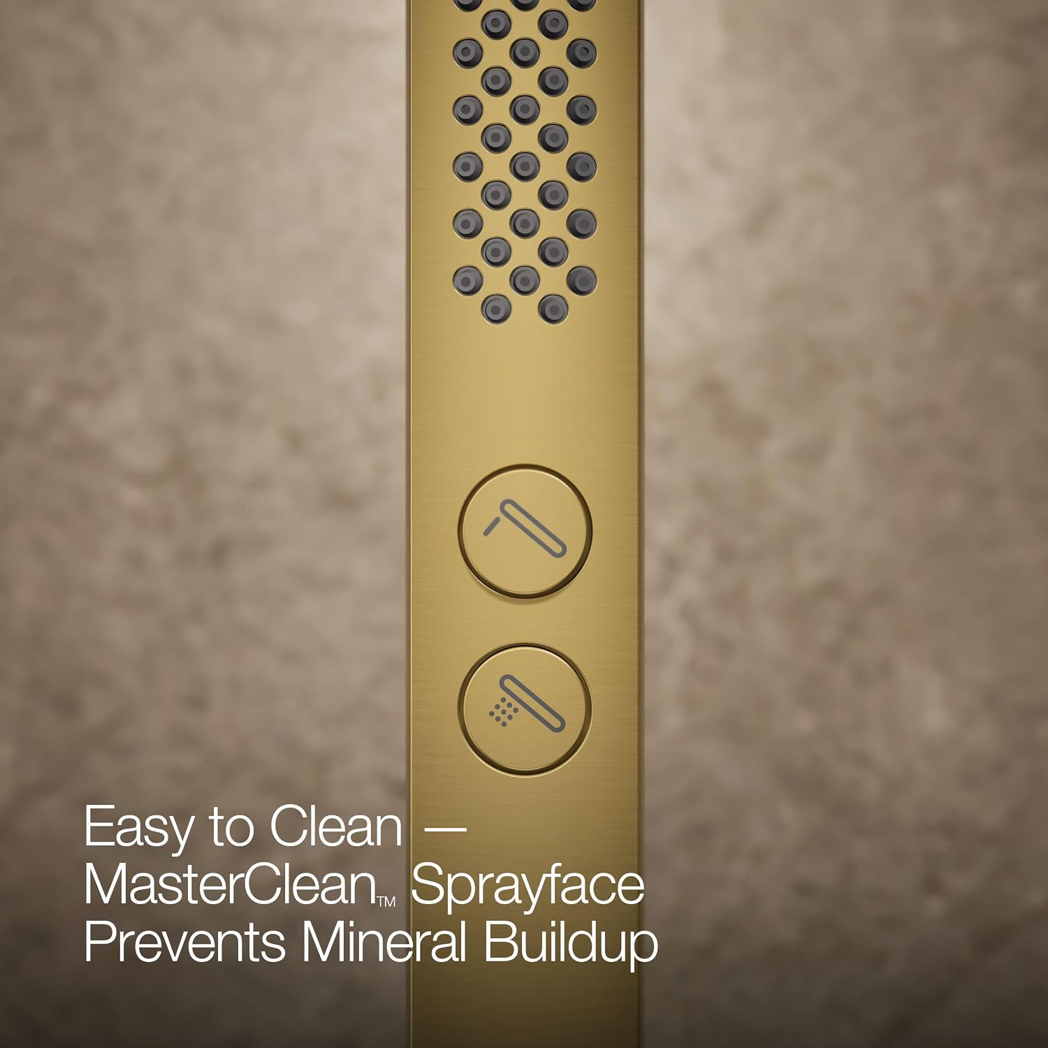Kohler K-26273-Y-2MB Honesty Shower Kit with Showerhead, Handshower, and Trim, 2.5 gpm, Vibrant Brushed Moderne Brass