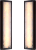 2 Pack 24 Inch Natural Alabaster Bathroom 20W-3000K LED Home Wall Sconce Modern Concise Style Wall Light Fixture,Oil Rubbed Bronze Finish for Bedroom Hallway Bedside Living Room