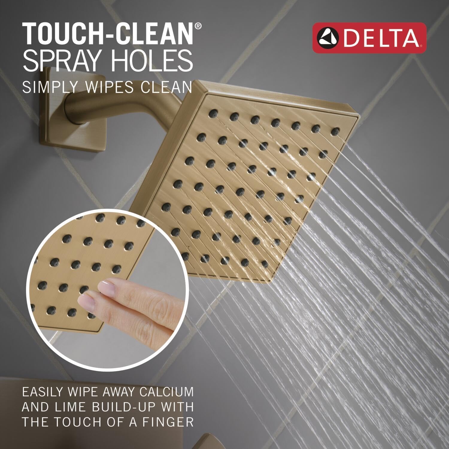 Delta Faucet Velum 14 Series Single-Function Gold Tub and Shower Faucet Set, Valve Trim Kit, Shower Handle, Delta Shower Trim Kit, Shower Set, Champagne Bronze T14437-CZ (Valve Not Included)