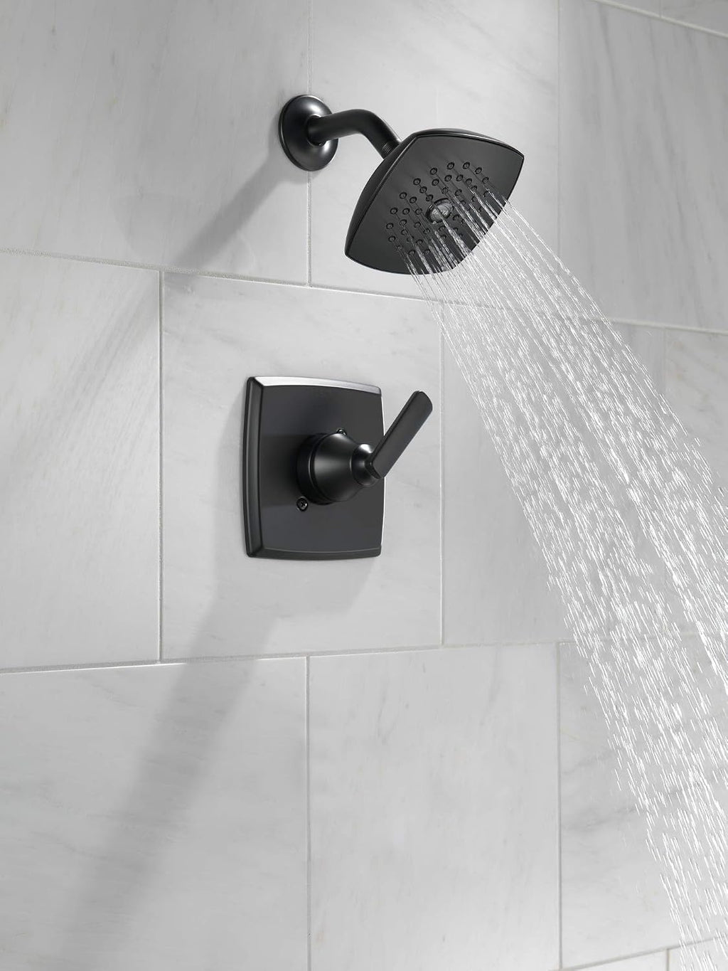 Delta Ashlyn 14 Series Shower Faucet Set, Matte Black Shower Head and Handle Set, Valve Trim Kit, Matte Black T14264-BL (Valve Not Included)