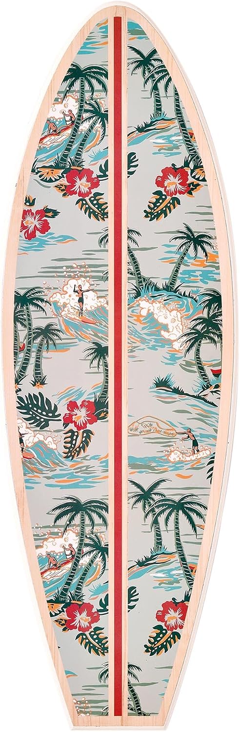 American Art Decor Kona Coast by Reyn Spooner 50th State Island Paradise Surfboard Plaque - 8' x 24'