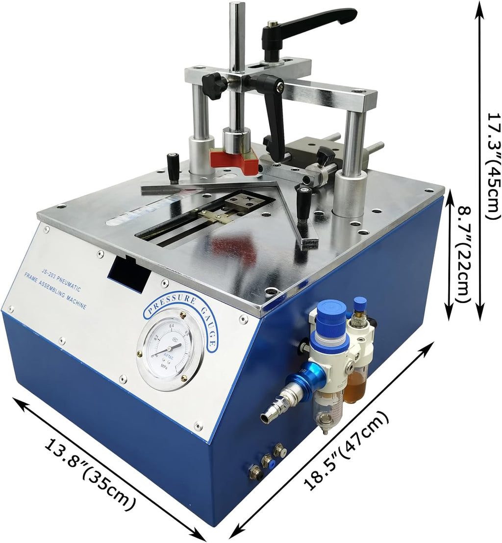 Pneumatic Nail Angle Machine Maximum Width 4.3' Woodworking Assembling Photo Frame Decorative Painting Frame Machine Desktop Adjustable Angle