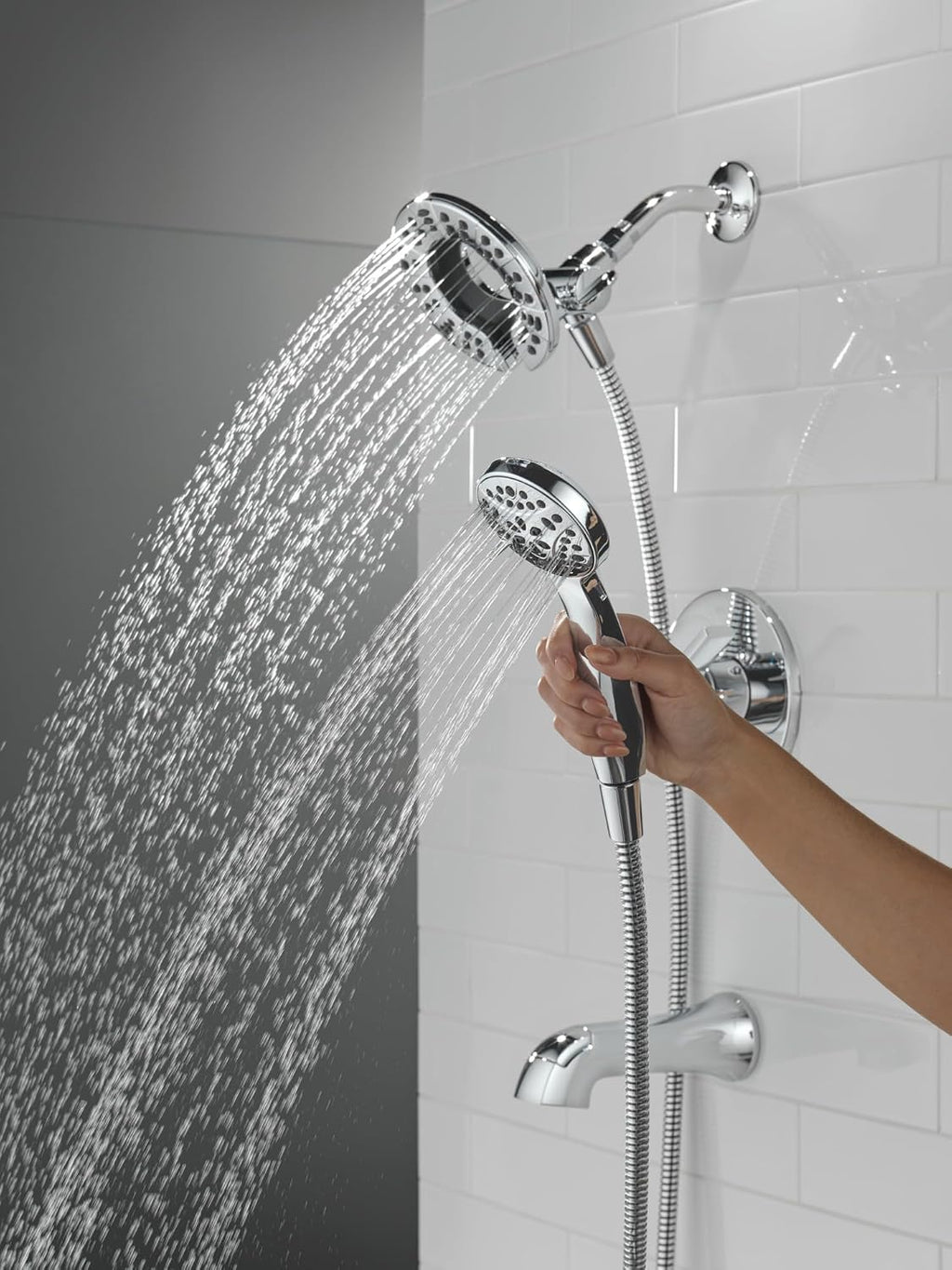 Delta Albion Bathtub Shower Faucet Set in Chrome 1.75 GPM, T144855-I
