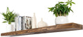 Rusitc Floating Shelves 48 inch Long 8 'deep Set of 1, Heavy Duty Wood Wall Mounted Shelves for Bathroom Living Room Kitchen,Book Shelves with Thickened Hidden Bracket-Walnut