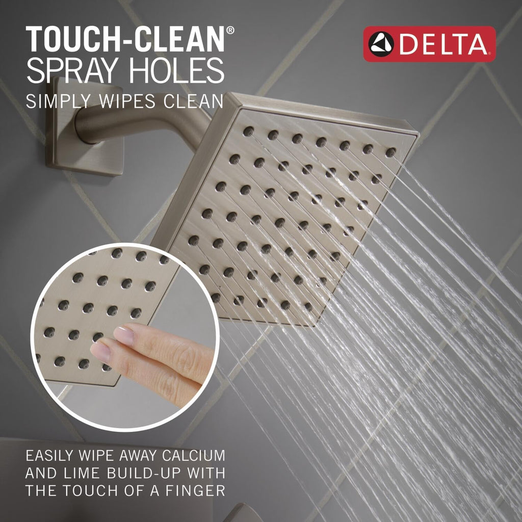 Delta Faucet Velum 14 Series Single-Function Brushed Nickel Tub and Shower Faucet Set, Valve Trim Kit, Shower Handle, Delta Shower Trim Kit, Shower Set, Stainless T14437-SS (Valve Not Included)