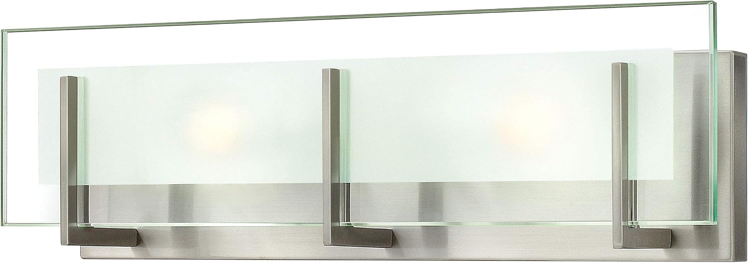Hinkley Latitude 18' Two Light 120W G9 Bathroom Vanity Fixture, Brushed Nickel