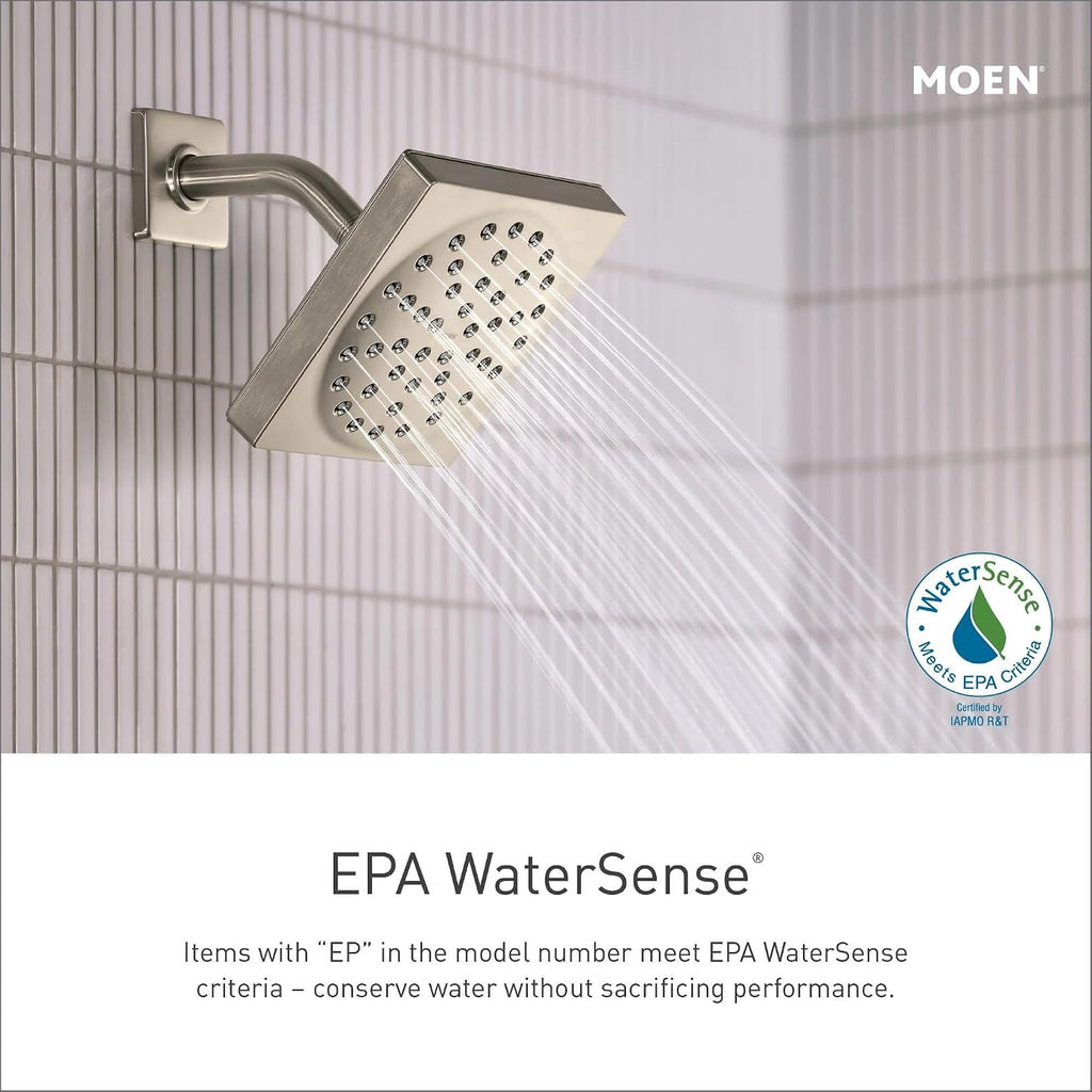 Moen Brushed Nickel High Single Function Pressure Handheld Showerhead with 69-Inch-Long Hose and 24-Inch Slide Bar, 3668EPBN
