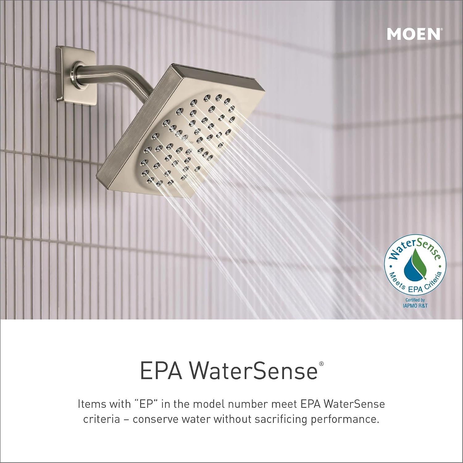 Moen Brushed Nickel High Single Function Pressure Handheld Showerhead with 69-Inch-Long Hose and 24-Inch Slide Bar, 3668EPBN