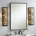 Possini Euro Design Carrine Modern Wall Lights Set of 2 Black Gold Plated Hardwired 6' 4-Light Fixture Clear Crystal Flower Vine for Bedroom Bathroom Vanity Reading Living Room Hallway House Home