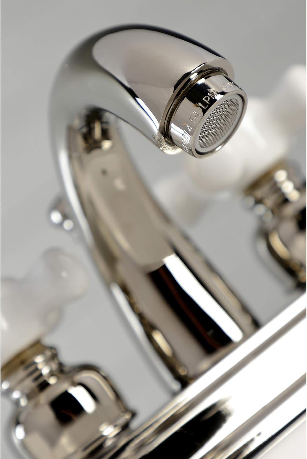 Kingston Brass KB5616PX Restoration 4 in. Centerset Bathroom Faucet, Polished Nickel