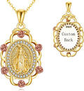 Sterling Silver St Michael/St Christopher/St Barbara/St Jude/St Dymphna/Virgin Mary Necklace Patron Saint Pendant Amulet Medal Religion Jewelry Gifts for Men Women