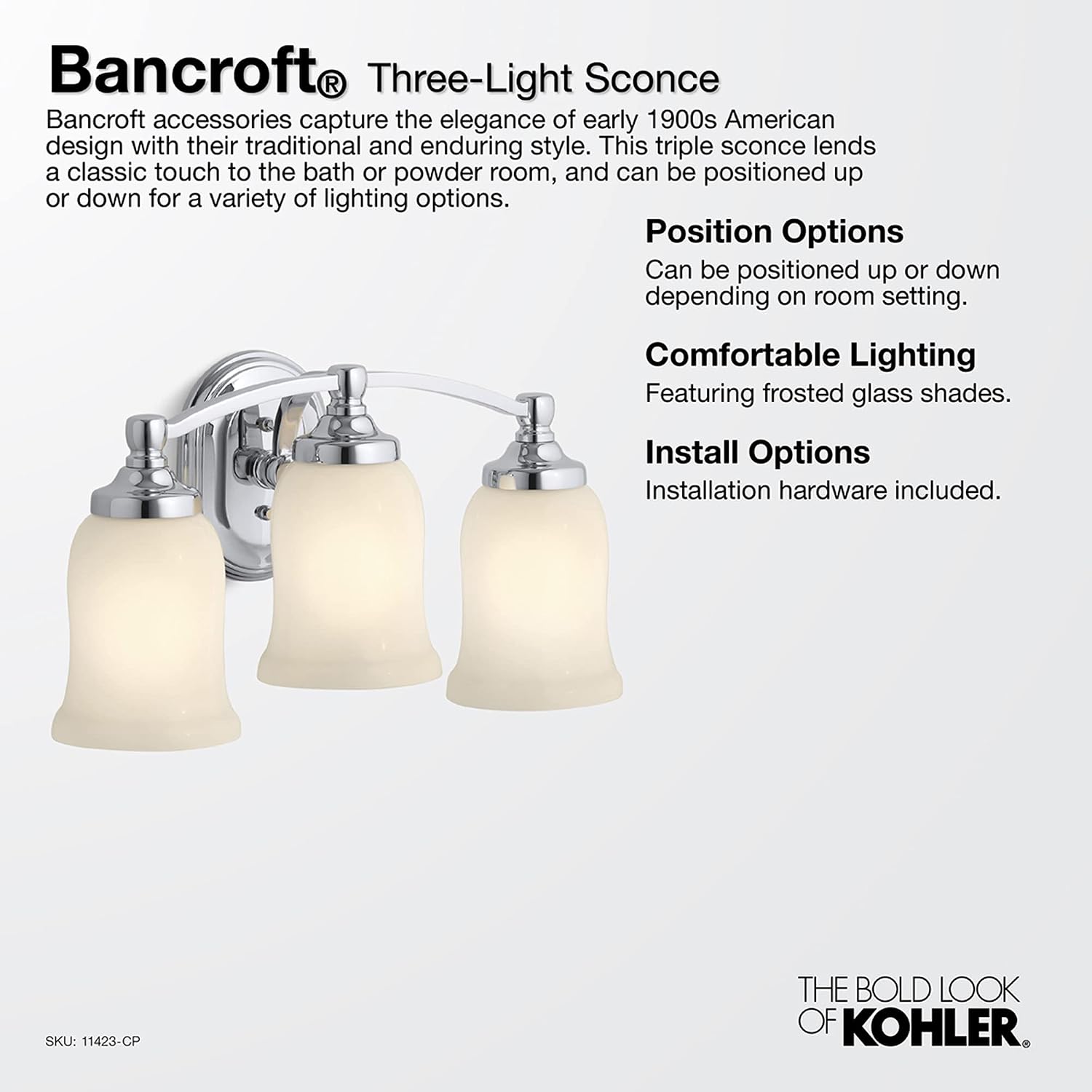KOHLER BANCROFT® TRIPLE SCONCE