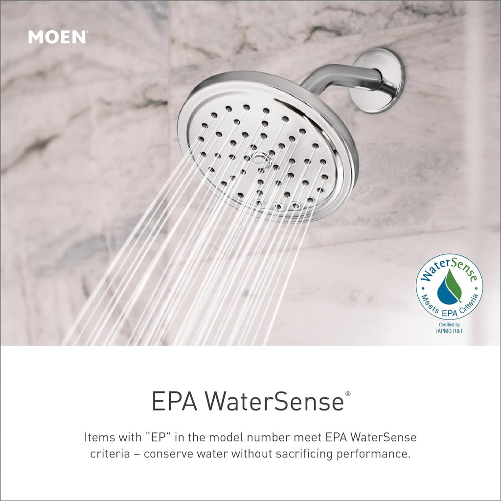 Moen Chrome Eco-Performance 5-Function Handheld Removable Shower Head, Adjustable 30-Inch Slide Bar and 69-Inch Long Hose, 3558EP