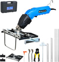 NLBFOU Electric Hot Knife Kit for Grooving/Sculpting/Cutting (5 Blades) Air Cooled 200W 110-120V Pro Slotter Foam Cutting Tool Styrofoam Cutter for XPS, EPP, EPS, EVA, EPE, KT Board, Sponge