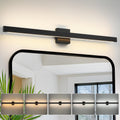 Modern Bathroom Lighting Fixtures Over Mirror, 39 Inch 30W Black Vanity Light Bar for Bathroom, Dimmable 5CCT LED Bathroom Wall Light Fixtures