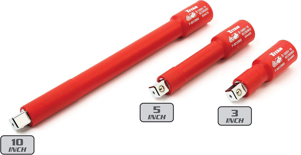 Titan 62100 24-Piece 1/2-Inch Drive VDE Insulated Socket Set