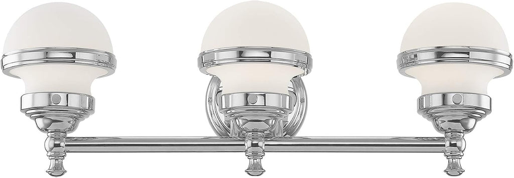 Livex Lighting 5713-05 Oldwick 3 Polished Chrome Bath Light, 24 x 7.25 x 8.25