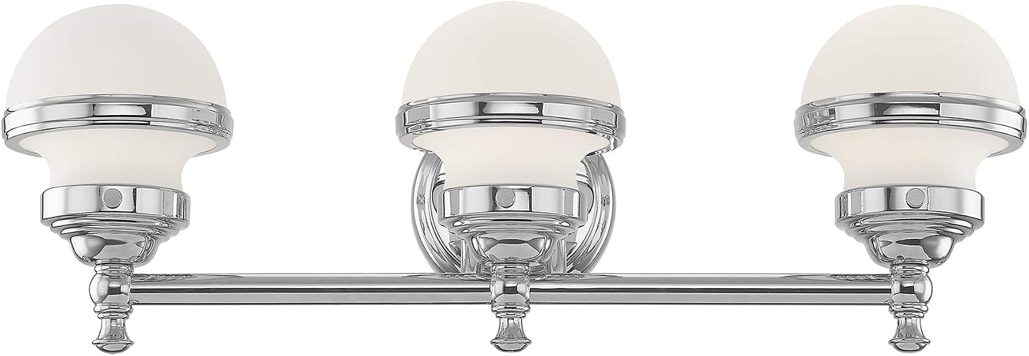 Livex Lighting 5713-05 Oldwick 3 Polished Chrome Bath Light, 24 x 7.25 x 8.25