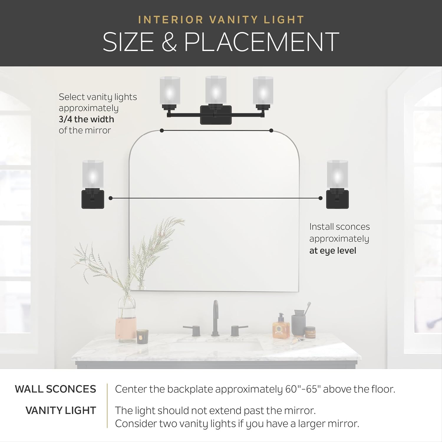 Kichler Benno 3-Light Bathroom Vanity Light Fixture, Modern Wall Mount with Opal Glass in Champagne Bronze, for Bathroom or Powder Room (8.75' x 24.5'), 55172CPZ