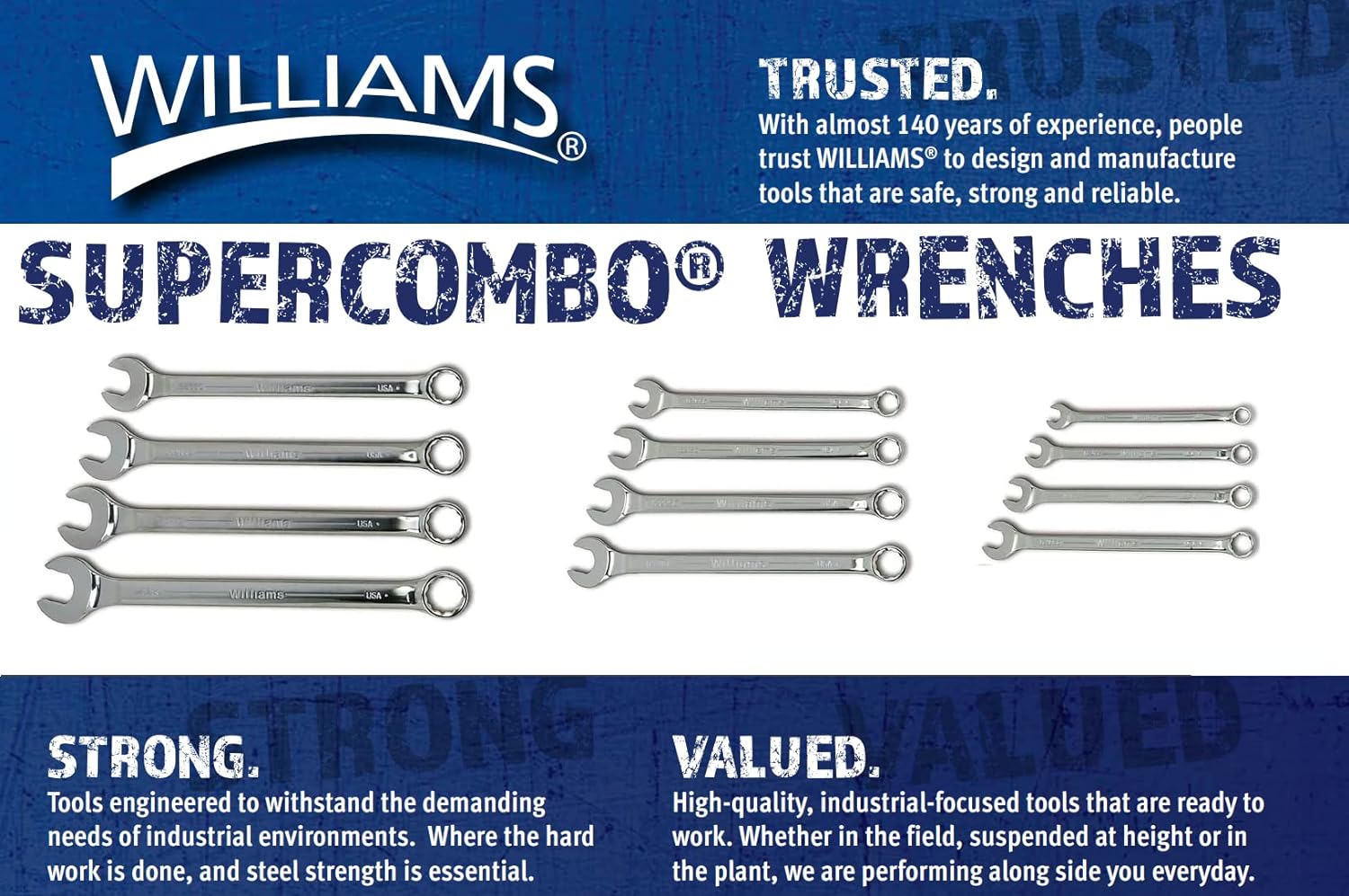 Williams MWS-10A 10-Piece Super Combo Wrench Set