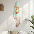 American Art Decor Big Kahuna Surf Club Experienced Surfers Only Shark Bite Surfboard Wall Art Plaque Hawaiian Island Beach Themed Decor Sign for Tiki Bar, Living Room, Garage, Man Cave 60'x15'