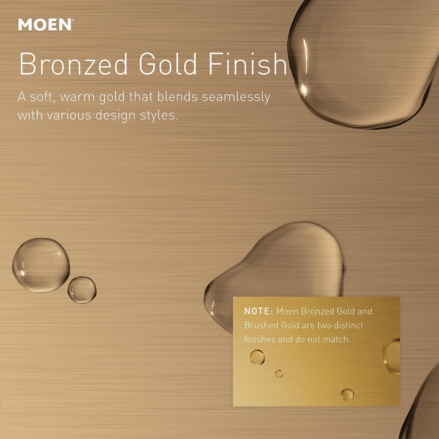 Moen Gibson Bronzed Gold Posi-Temp Pressure Balancing Modern Shower Trim with 8-Inch Rain Shower Head, Valve Required, T3002EPBZG