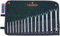 Wright Tool 752 Metric 12-Point Combination Wrench Set, 15-Piece | Sizes 7 mm–22 mm, WrightGrip® 2.0, Satin Finish with Roll Pouch Made in USA
