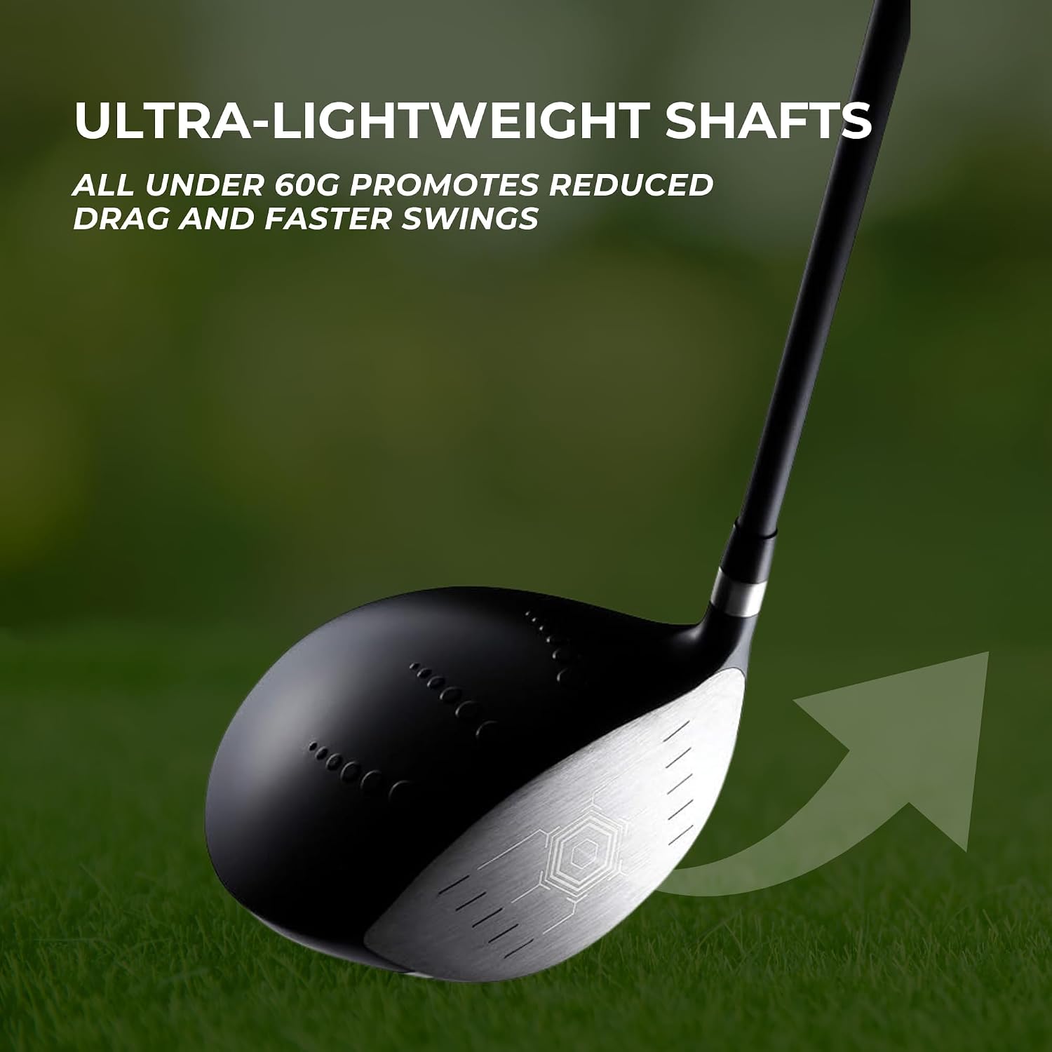 Speed System Golf Titanium Driver Golf Club, Loft Lightweight Graphite Shaft, Oversized Sweet Spot, Aerodynamic, USGA Conforming Mens Driver + Deluxe Headcover