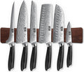 HOSHANHO 7 Pieces Knife Set with Magnetic Knife Holder, Ultra Sharp Powder Steel Kitchen Knives Set, Professional Chef Knife Sets with Ergonomic Pakkawood Handle