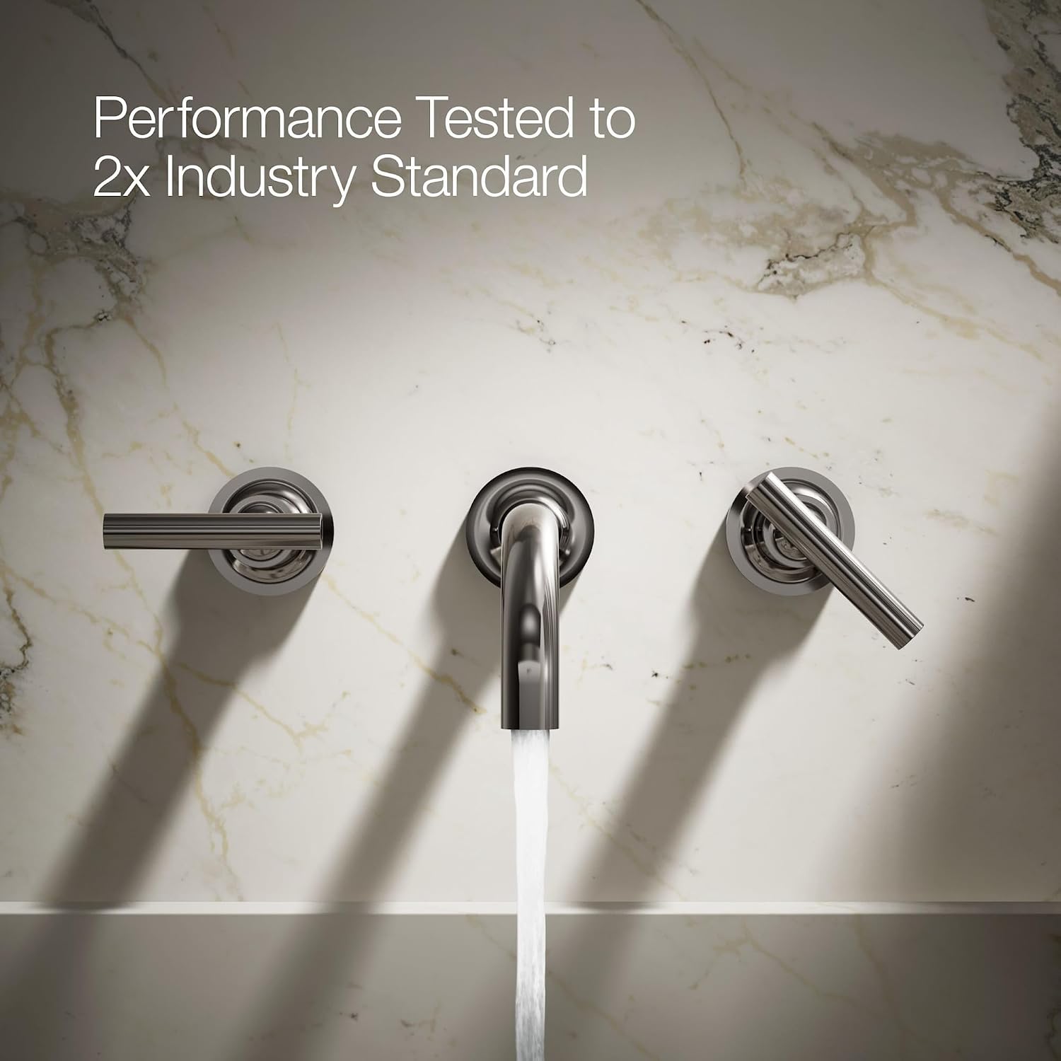 Kohler K-T14414-4-CP Purist Wall Mount 9' Bathroom Faucet Trim with Lever Handle