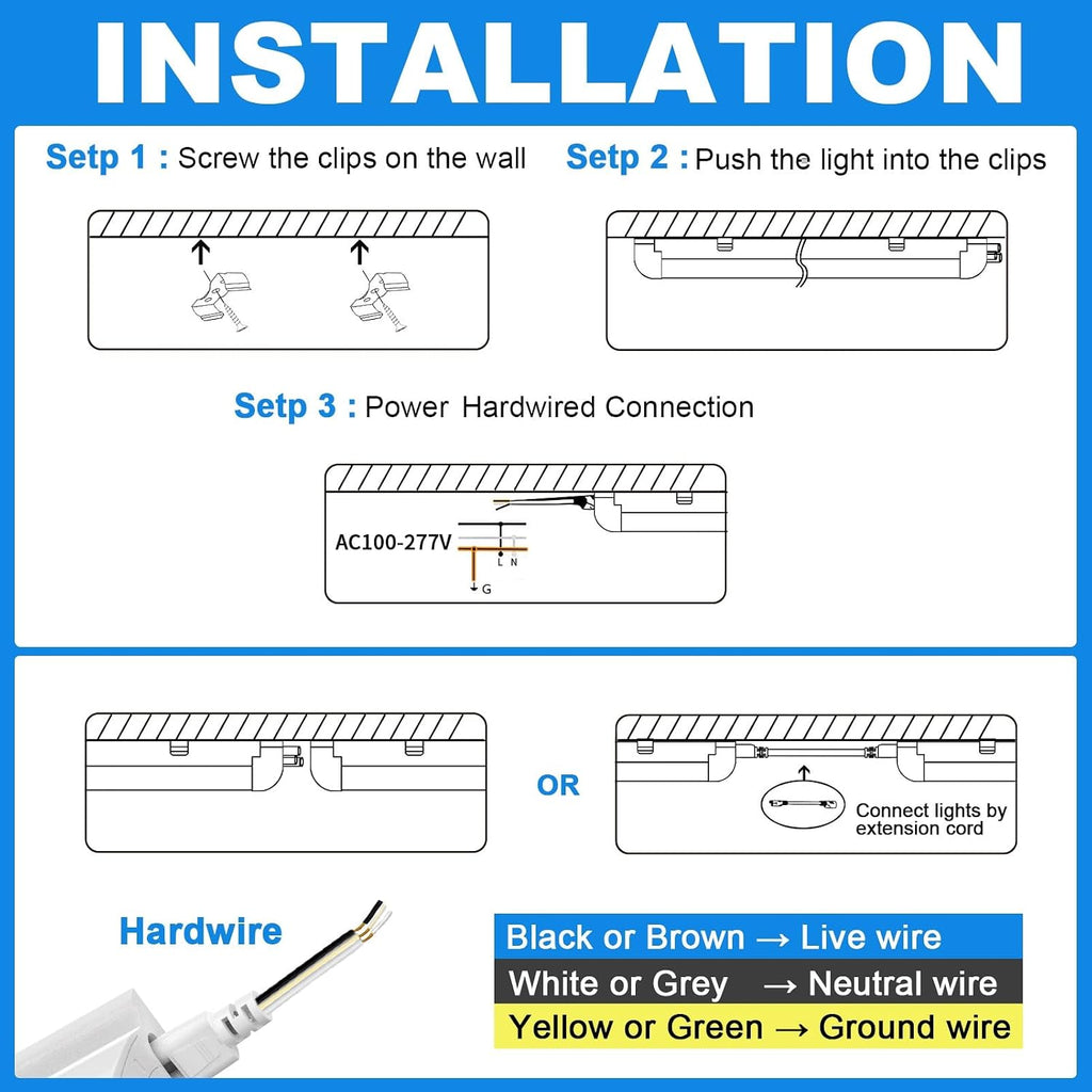 SHOPLED 4FT LED Shop Light (25-Pack), 45W, 6300LM, 6000K Cool White, V Shape LED Tube Lights, T8 Integrated Fixture for Ceiling, Workshop, Garage, Basement, Warehouse, Linkable, ETL Listed