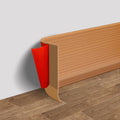 Vinyl Wall Base Baseboard Molding Trim 6' Flexible Self Adhesive Rubber Wall Base Moulding Trim Peel and Stick Design, 6 Inch x 100 Feet, Yellow Wood