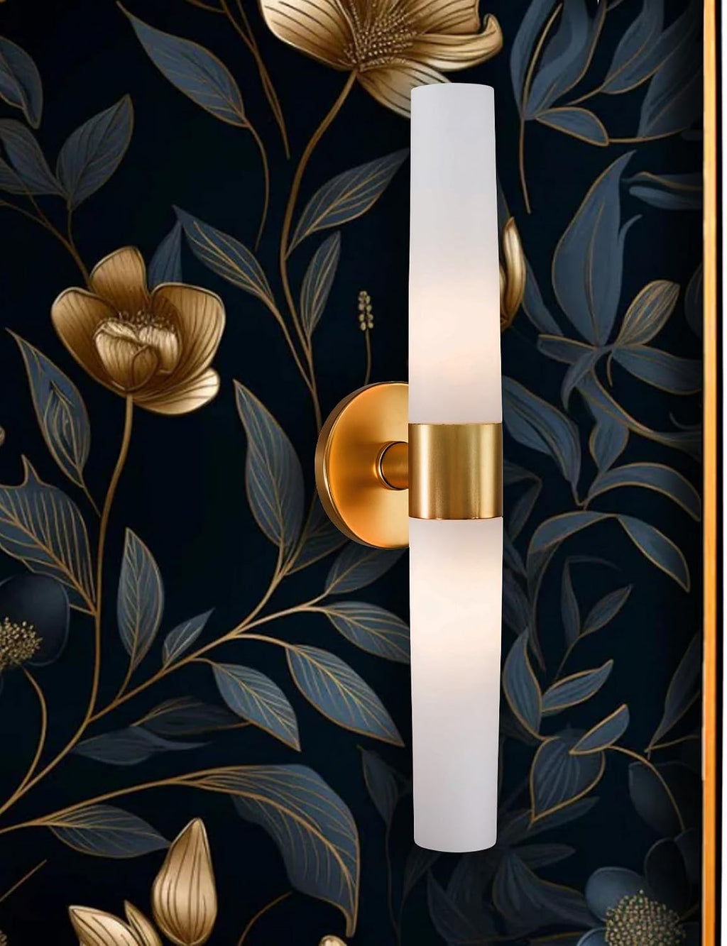 GEORGE KOVACS P5042-248 Saber Vanity Bath Light, 2-Light, 120 Total Watts, 4.75-in H x 20-in W, Honey Gold