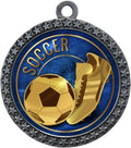 Express Medals 1 to 50 Packs Soccer Silver Medal Trophy Award with Neck Ribbon STDD212-EG46