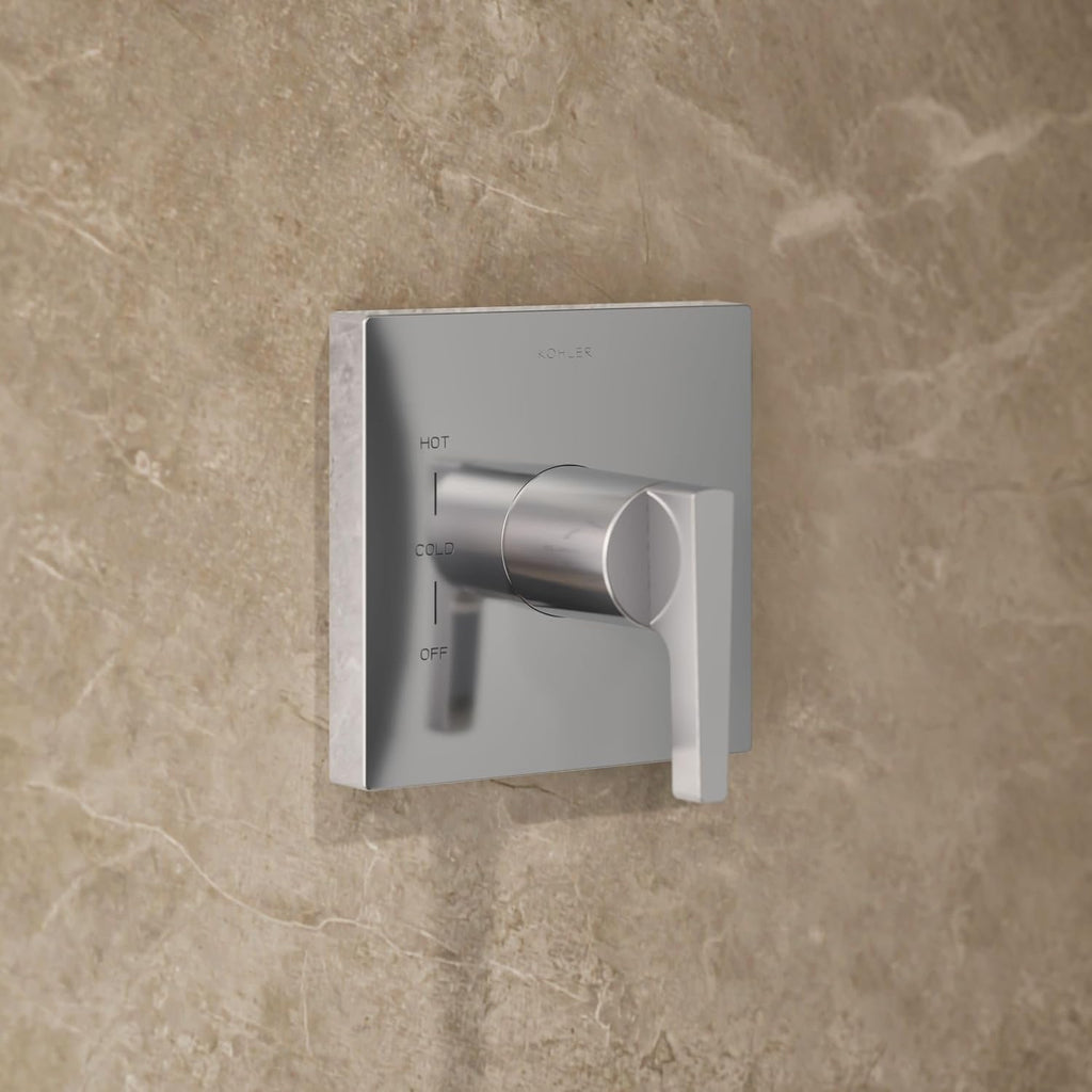 Kohler TS99764-4-CP Honesty Shower Trim-Lever Rite-Temp Valve Handle and 2.0 Gpm Showerhead, Polished Chrome