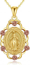 Sterling Silver St Michael/St Christopher/St Barbara/St Jude/St Dymphna/Virgin Mary Necklace Patron Saint Pendant Amulet Medal Religion Jewelry Gifts for Men Women