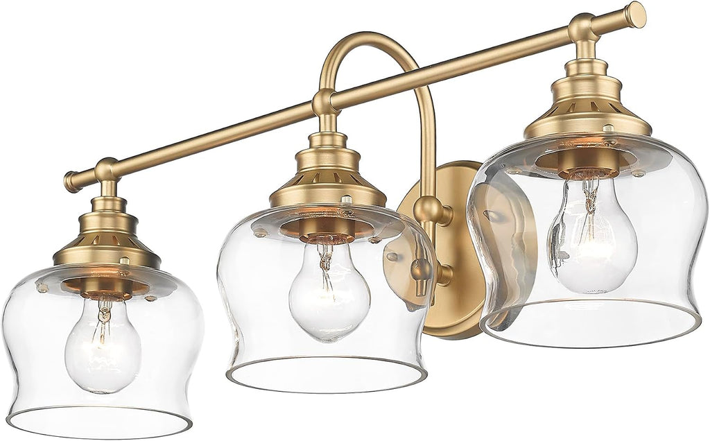 Golden Lighting Daphne 3-Light Brushed Champagne Bronze Bath Vanity 3610-BA3 BCB-CLR