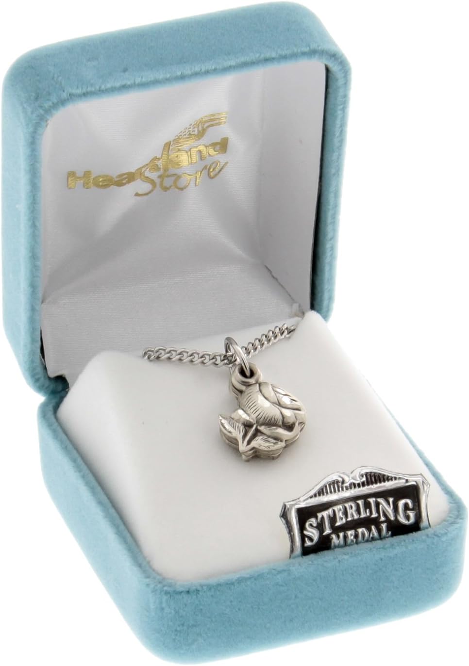 Heartland Women's Sterling Silver Triple Slide Rose with Miraculous Pendant + USA Made + Chain Choice