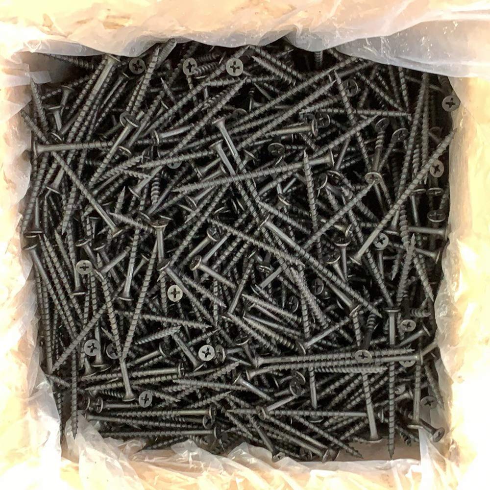 meite #8 Coarse Thread Drywall Screws 3-Inch Leg Length with Bugle Head Phillips Drive Drywall Screw Nails, 2000 Per Case