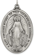 Sterling Silver Antiqued Miraculous Medal