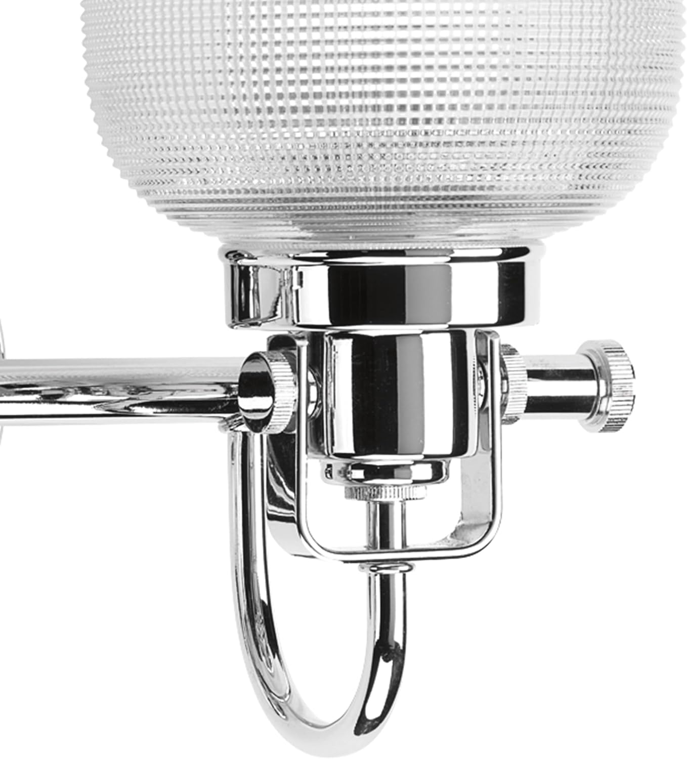 Progress Lighting Archie Collection 3-Light Clear Double Prismatic Glass Coastal Bath Vanity Light Polished Chrome